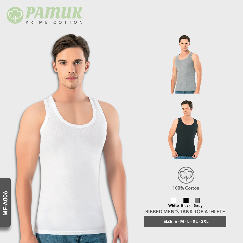 RIBBED MEN'S TANK TOP ATHLETE (MF-A006)
